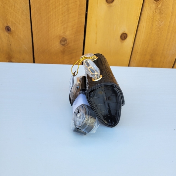 New Bebe Los Angeles Camile Croco Micro Fannypack Black - Picture 3 of 16